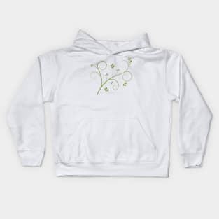 Green Leaf Design Kids Hoodie